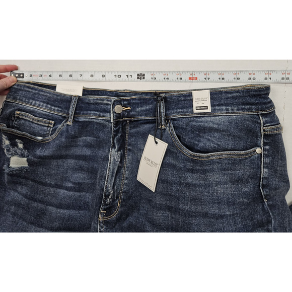 Judy Blue Boyfriend Fit Jeans Women's Size 24w High Waist Stretch Distressed - Picture 3 of 8
